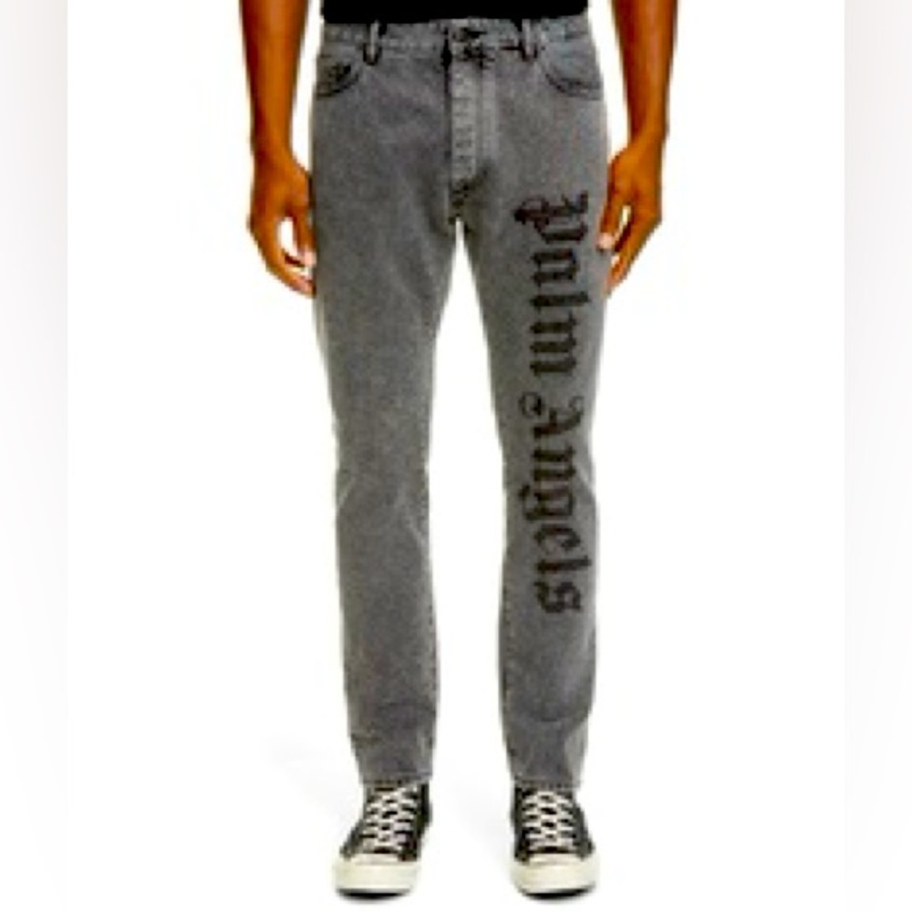 Palm Angels Needled Logo Jeans